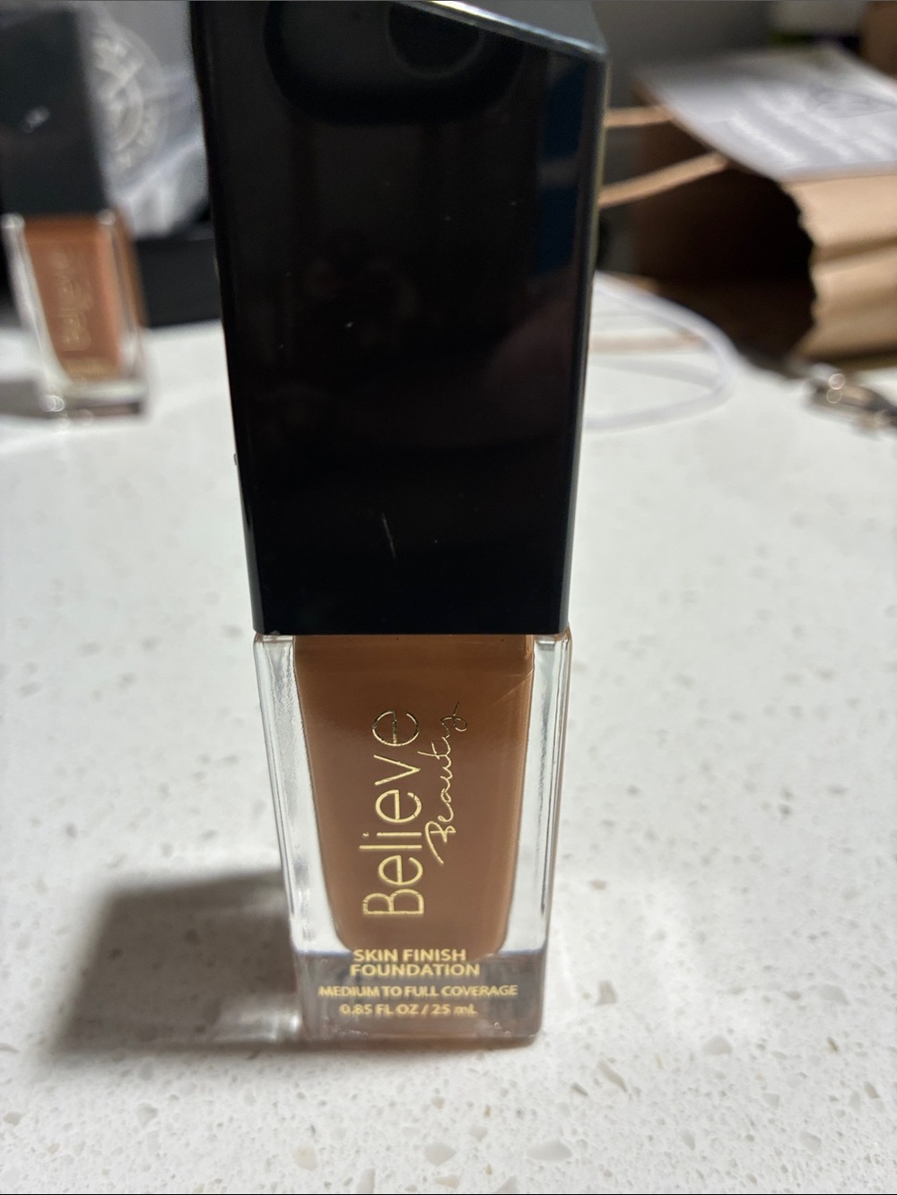 Believe Beauty Skin Finish Foundation — Warm Medium Brown
